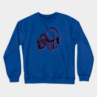 Origami Elephant Crewneck Sweatshirt